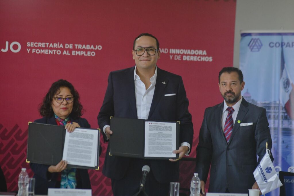Firman Secretaría de Trabajo y Coparmex CDMX convenio de colaboración para impulsar la generación de empleo