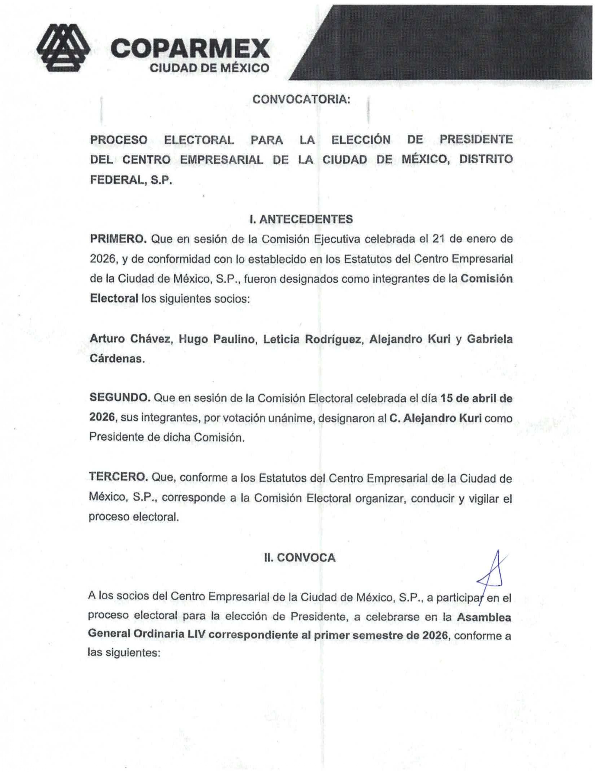 Convocatoria electoral
