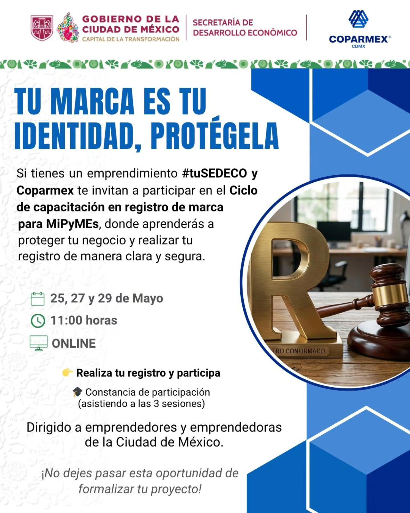 Informacion del proximo evento de COPARMEX CDMX