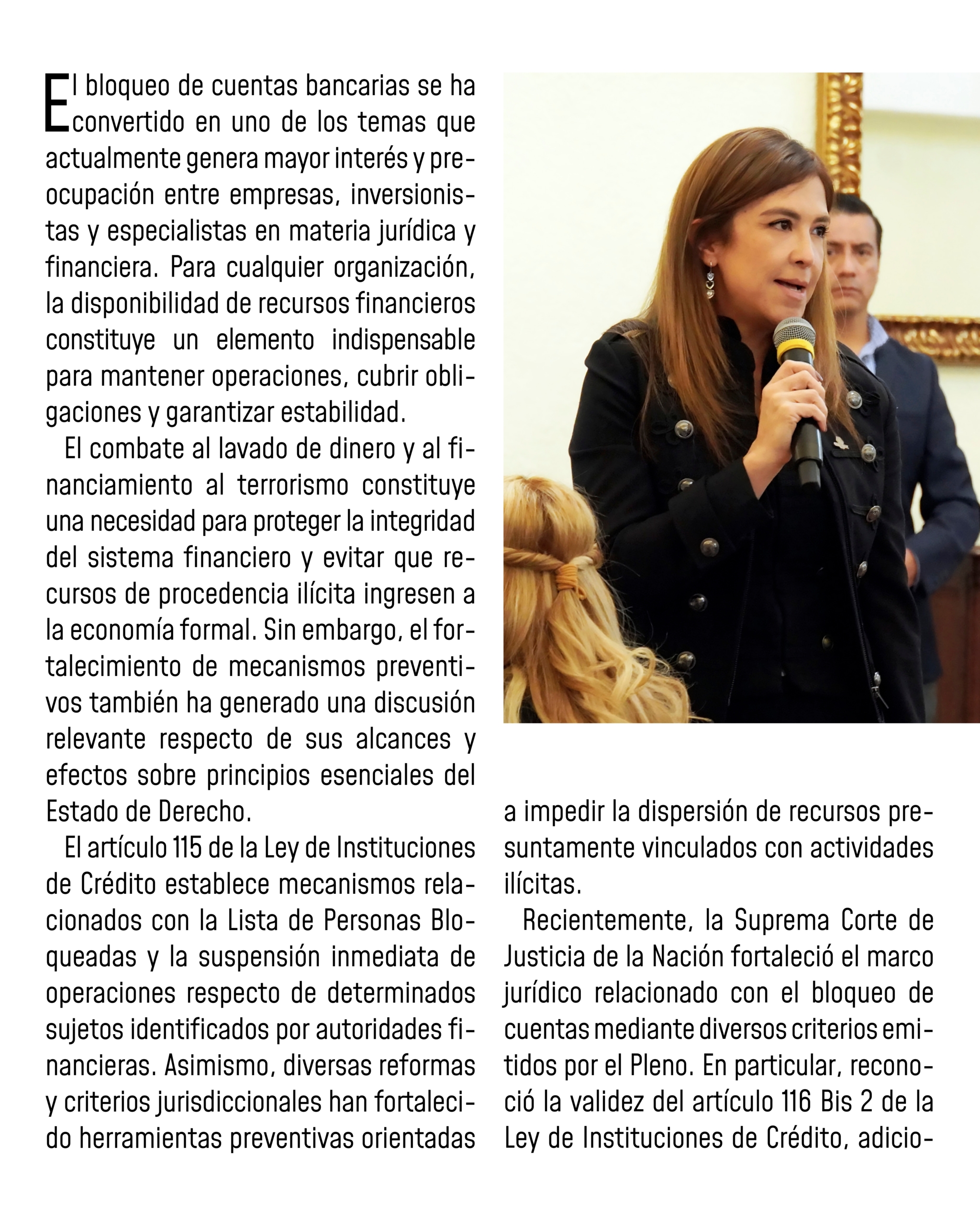 Pagina 2 del boletin Bloqueo de cuentas bancarias y Estado de Derecho