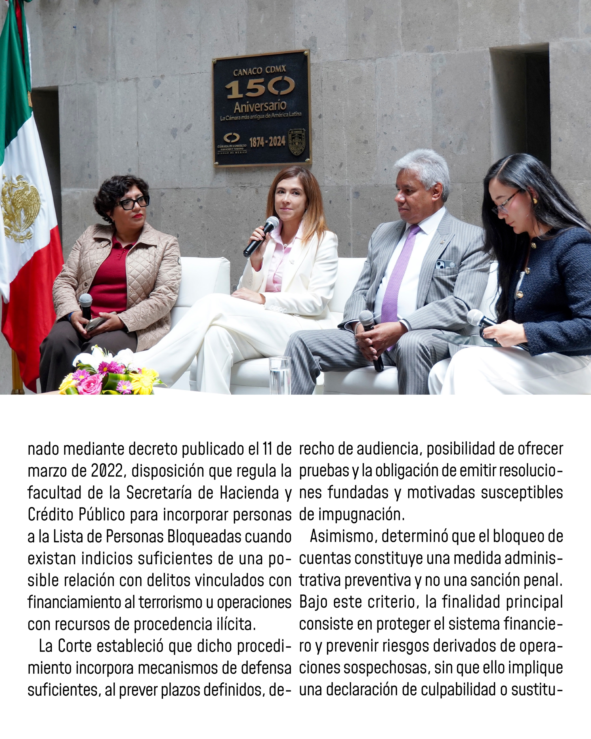 Pagina 3 del boletin Bloqueo de cuentas bancarias y Estado de Derecho