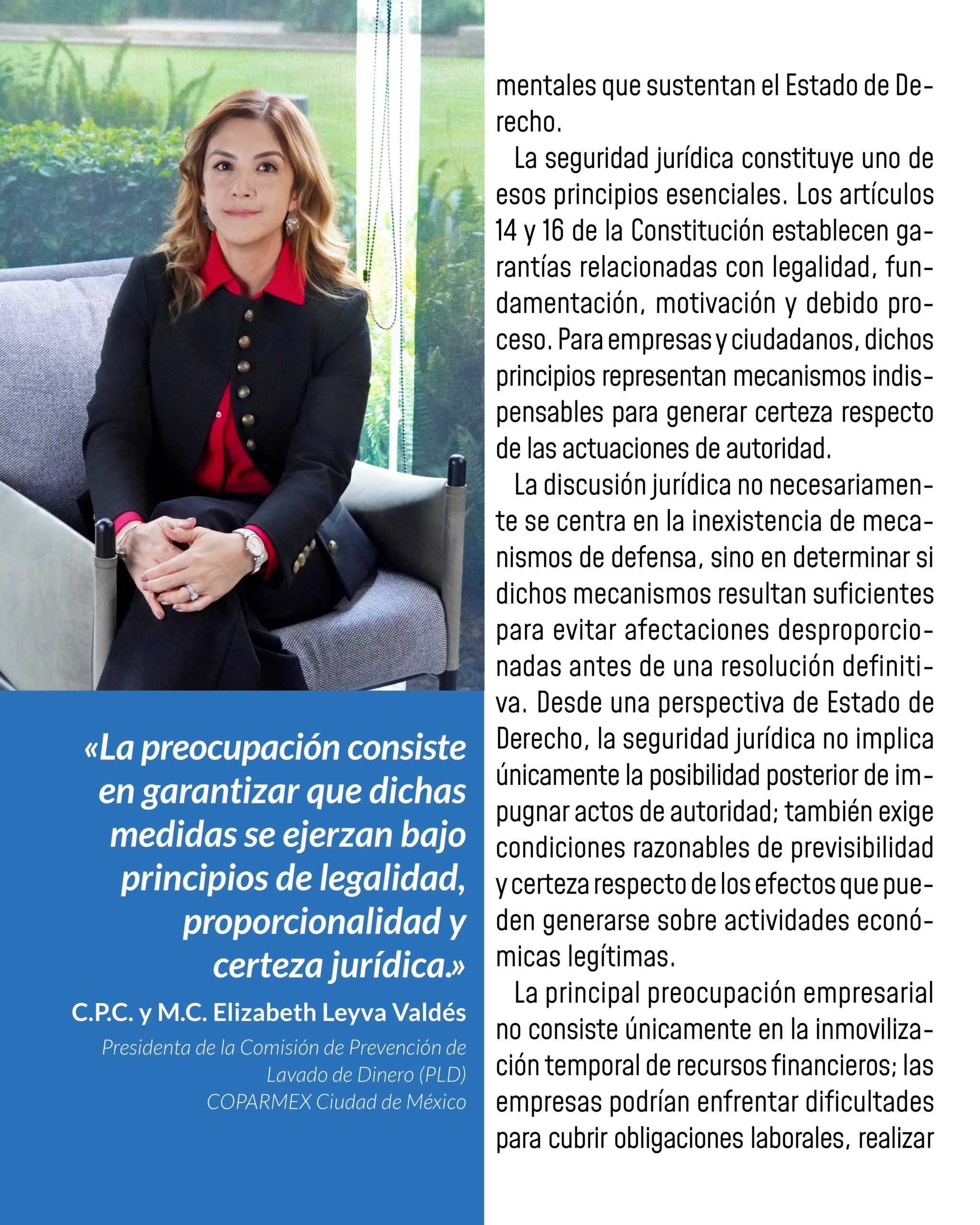 Pagina 5 del boletin Bloqueo de cuentas bancarias y Estado de Derecho