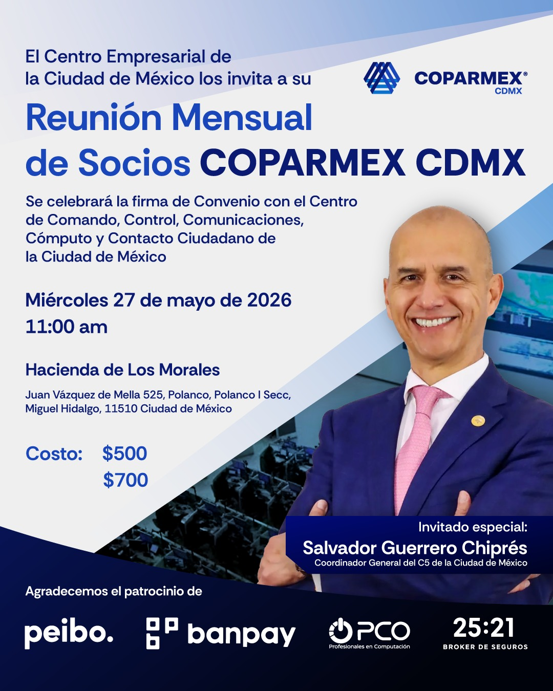 Reunión Mensual de Socios COPARMEX CDMX