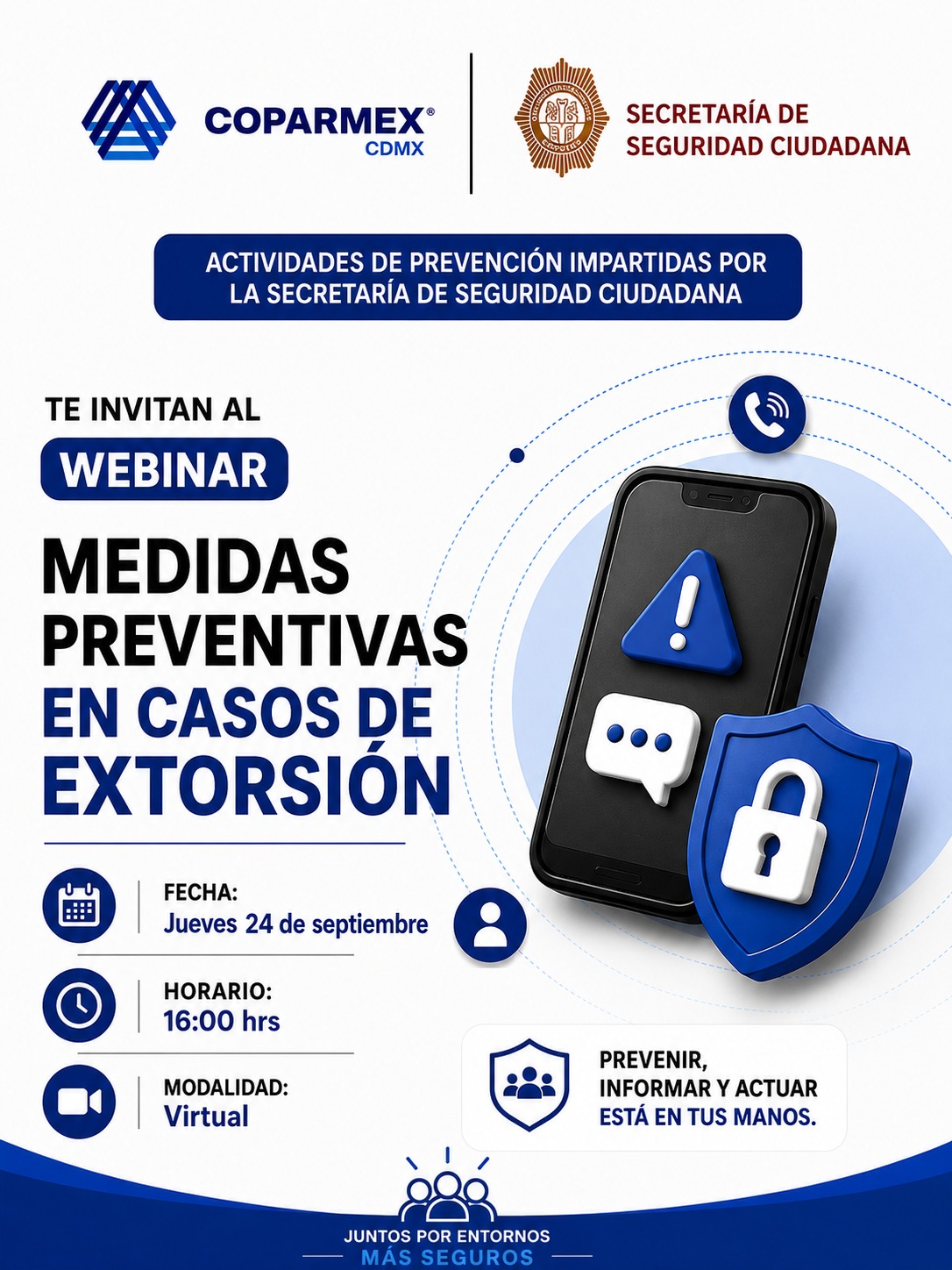 Medidas preventivas en caso de extorsión