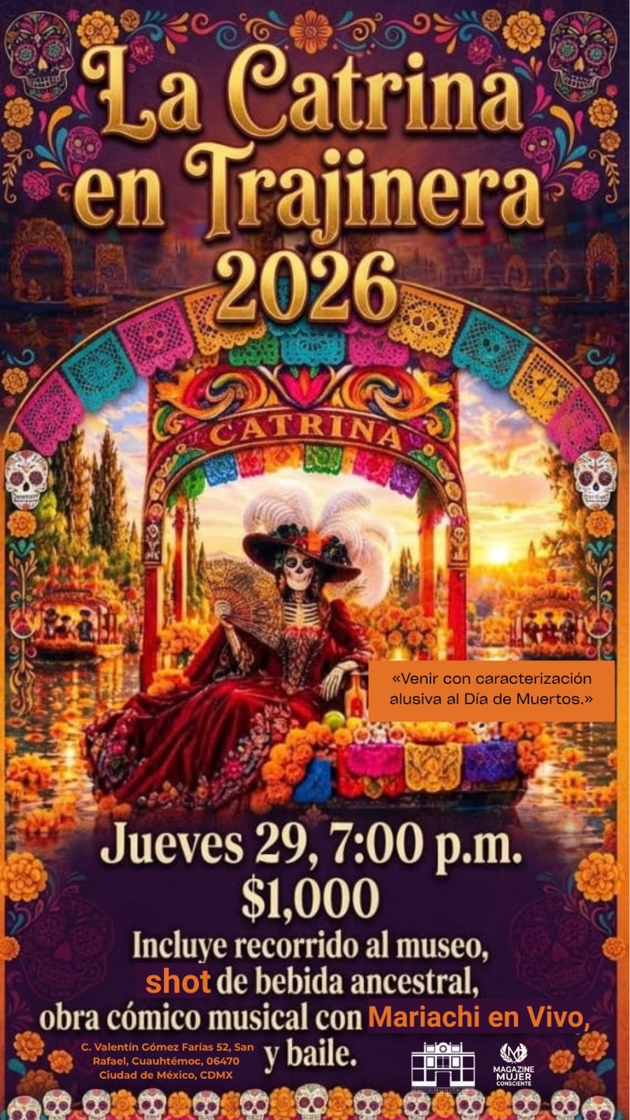 La catrina en trajinera